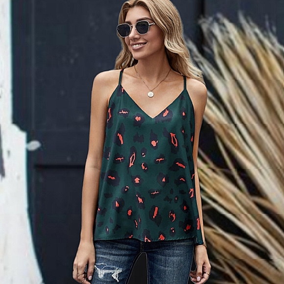 LEOPARD RACERBACK CAMISOLE - Picture 2 of 4